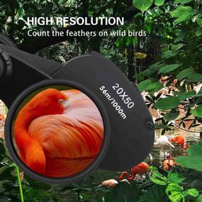 img 1 attached to 🔭 20x50 HD Waterproof Binoculars with Low Light Night Vision – Powerful, Easy Focus Optics for Bird Watching, Travel, Stargazing, Hunting – Ideal for Adults & Kids, Outdoor Adventures