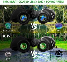 img 2 attached to 🔭 20x50 HD Waterproof Binoculars with Low Light Night Vision – Powerful, Easy Focus Optics for Bird Watching, Travel, Stargazing, Hunting – Ideal for Adults & Kids, Outdoor Adventures