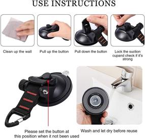 img 2 attached to 🔧 Upgraded CONBOLA Heavy-Duty Suction Cups (4 pcs) with Hooks – Powerful Tie Down Camping Tarp Accessory for Car, Boat, Awning, and Camping Trap