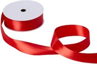 🎀 jillson roberts bulk spool double-faced satin ribbon - 1.5'' x 50 yards - red (7 color options) logo