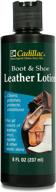 cadillac boot and shoe leather conditioner and cleaner lotion 8 oz - ultimate care for leather footwear, furniture, handbags, jackets & more logo