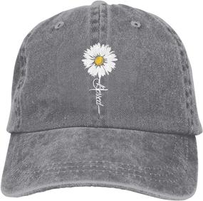 img 4 attached to Vintage Washed Baseball Cap for Youth: Waldeal Kids Cute Daisy Blessed Hat for Faithful Kids