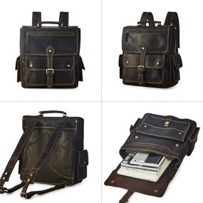 img 2 attached to BRASS TACKS Leathercraft Convertible Steampunk Backpacks in Laptop Backpacks