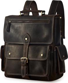 img 4 attached to BRASS TACKS Leathercraft Convertible Steampunk Backpacks in Laptop Backpacks