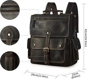 img 3 attached to BRASS TACKS Leathercraft Convertible Steampunk Backpacks in Laptop Backpacks