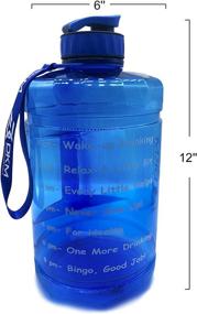 img 2 attached to 💧 D.Y.A 1 Gallon (128-OZ) Sports Water Bottle with Motivational Maker Reminder - BPA Free, Leak Proof Jug for Sports (Blue)