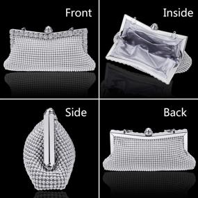 img 1 attached to 👝 Versatile SelfTek Evening Clutch Bag: Perfect for Wedding, Prom, Parties, with Short and Long Chain Handles