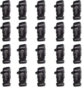 img 2 attached to 🔥 20PCS Side Release Whistle Buckle Flint Fire Starter Scraper Set for Paracord Bracelet - EOOCVT