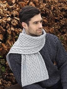 img 3 attached to 🧣 Aran Crafts Scarf Accessories: Trellis Pattern X4840 NAT for Men's Scarves