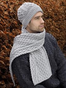 img 2 attached to 🧣 Aran Crafts Scarf Accessories: Trellis Pattern X4840 NAT for Men's Scarves