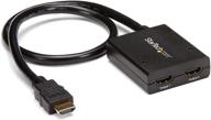 🔌 startech.com 4k hdmi splitter - 2 port video splitter box (1 in 2 out) - 4k 30hz hdmi 1.4 - includes high speed hdmi cable and usb power cable - black (st122hd4ku) logo