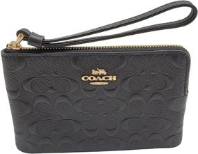 img 4 attached to 👛 Stylish and Compact: Coach F67555 Signature Leather Corner Zip Wristlet