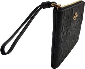 img 1 attached to 👛 Stylish and Compact: Coach F67555 Signature Leather Corner Zip Wristlet