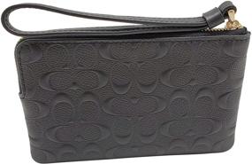 img 3 attached to 👛 Stylish and Compact: Coach F67555 Signature Leather Corner Zip Wristlet