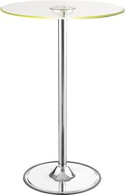 img 1 attached to 💡 Contemporary Chrome and Clear LED Bar Table: Elevate Your Décor with Illuminating Style