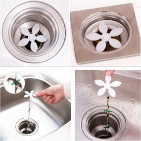 img 1 attached to 🌸 12-Pack Flower Hair Drain Catcher: Drain Hair Catcher & Clog Protector for Bathtubs and Sinks