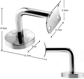 img 2 attached to 🔩 High-Quality Stainless Handrail Brackets for Modern Bannister Support