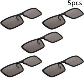 img 3 attached to 🕶️ Othmro Polarization 3D Glasses - Enhanced Black Resin Lens, 5pcs Extra Upgrade Style - Ideal for 3D Movies & Games