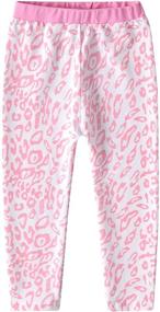 img 4 attached to DXTON Rainbow Stripe Leggings F5508: Vibrant Girls' Clothing for Size 7T