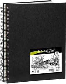 img 3 attached to 📚 CONDA 8.5"x11" Double-Sided Hardbound Sketchbook: Premium Spiral Sketch Pad with Heavyweight Hardcover, Acid-Free Paper - Ideal for Kids & Adults