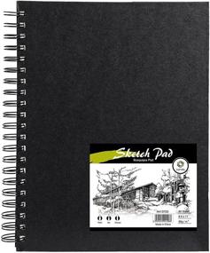 img 4 attached to 📚 CONDA 8.5"x11" Double-Sided Hardbound Sketchbook: Premium Spiral Sketch Pad with Heavyweight Hardcover, Acid-Free Paper - Ideal for Kids & Adults