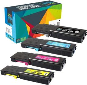 img 4 attached to 🖨️ Do it Wiser Compatible High Yield Toner for Dell C2660 C2660dn C2665dnf - 4 Pack - 593-BBBU 593-BBBT 593-BBBS 593-BBBR