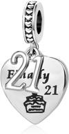 💎 sbi jewelry love heart charm: the perfect birthday gift for women with numbers and letters dangle pendant logo