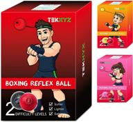 🥊 tekxyz boxing reflex ball with headband – 2 difficulty levels for enhanced reaction, agility, punching speed, fight skill, hand-eye coordination training – tennis ball alternative logo