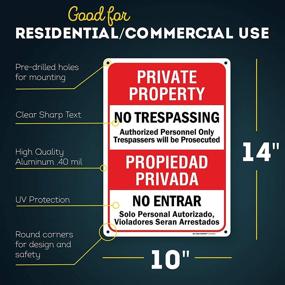 img 3 attached to 🚫 Bilingual Sign for Trespassing on Private Property"