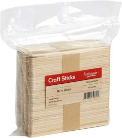 img 2 attached to 🍦 200 Artlicious Wooden Popsicle Craft Sticks - Standard Size, 4.5 inch