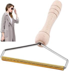 img 4 attached to 🧹 Ultimate Portable Wood Lint Remover: Keep Your Clothes Fuzz-Free with this Multi-Fabric Sweater Comb and Pet Hair Hairball Quick Epilator