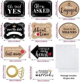 img 3 attached to 💍 10-Piece Engagement Announcement Photo Prop Kit: Perfect Party Decorations for Engagement & Wedding Celebration