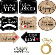 💍 10-piece engagement announcement photo prop kit: perfect party decorations for engagement & wedding celebration logo