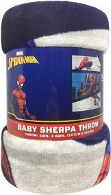 img 1 attached to Marvel Spiderman City Swinger Sherpa Throw Blanket - 50x60 inches - Super Soft Kids Bedding - Official Marvel Product - Fade Resistant