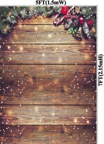 img 3 attached to 🎄 Алленджой Декоративный фотофон 5X7FT снежинка золотой блестки, осенний лес, фоническая панель для фотографии на Рождество, русская деревянная стена | Детская студия портретной фотосъемки | Фотобудка | Фон для фотографа