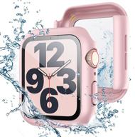 🌸 водонепроницаемый чехол-протектор экрана tensea для apple watch se series 6 5 4 40mm - розовый, защитный чехол из пк с встроенной пленкой из закаленного стекла, устойчивый к поту бампер для женщин и мужчин. логотип