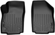 🚗 smartliner custom fit floor mats: premium 1st row liner set for buick encore & chevrolet trax (2013-2022) - stylish black design logo