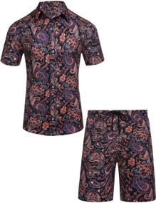 img 3 attached to Hawaiian Halloween Sweatshirt and Pants Set for Men - Stylish Outfit