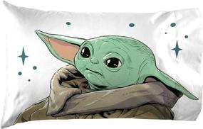 img 3 attached to 🌟 Super Soft and Cozy Star Wars The Mandalorian Curious Child Twin Sheet Set - 3 Piece Set with The Child Baby Yoda - Fade Resistant Microfiber Sheets - Official Star Wars Product