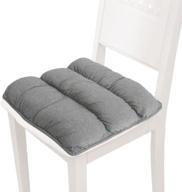 🪑 grey square chair cushion soft thicken seat pads by big hippo - ideal for office, home or car sitting - 17.7" x 16.9 logo