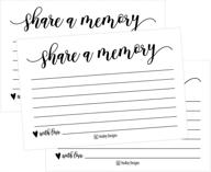📸 25 keepsake share a memory cards for funerals or birthdays: condolence, sympathy, memorial acknowledgment, remembrance, appreciation, celebration of life service supplies. alternative guest book, advice game idea logo