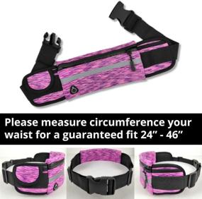 img 3 attached to 🏃 Rosered Walking Waist Pack - Adjustable Waist Belt with Pockets and REFLECTIVE Strip, Compatible with iPhone 6S, 7, 8 Plus, X, XR, XS, 11, 12 Max Pro, Ideal for Yoga, Running, Jogging, Hiking, and Trekking - Suitable for Men and Women