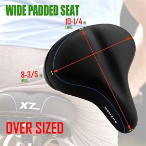 img 3 attached to Optimized Wide Bike Saddle Seat: Comfort Foam Padded, Breathable Cushion for Indoor or Outdoor Cycling - Perfect for Men or Women