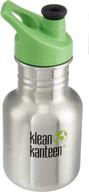 🍼 new 2018 klean kanteen 12oz kid kanteen stainless steel sport bottle with leak resistant sport cap 3.0 logo