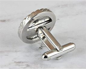 img 3 attached to Italian Genuine Silvertone Bullet Cufflinks