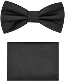 img 1 attached to Boys Bow Tie Handkerchief Silver Boys' Accessories for Neckties