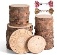 30-piece natural wood slices craft kit - unfinished wooden ornaments, 2.4-4 inches, predrilled with hole - perfect for christmas diy crafts, arts and crafts projects logo