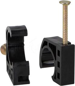 img 3 attached to 🔨 Highcraft ID234x50 Half Clamp J-Hook with Nail for Pex Tubing Pipe Support - Black, 1/2 inch