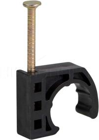 img 2 attached to 🔨 Highcraft ID234x50 Half Clamp J-Hook with Nail for Pex Tubing Pipe Support - Black, 1/2 inch