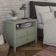 🌿 green novogratz her majesty 2 drawer nightstand логотип